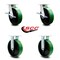 Service Caster 8 Inch Kingpinless Green Poly on Steel Wheel Caster Brakes 2 Rigid SCC, 2PK SCC-KP30S820-PUR-GB-SLB-2-R-2 - alternate 4